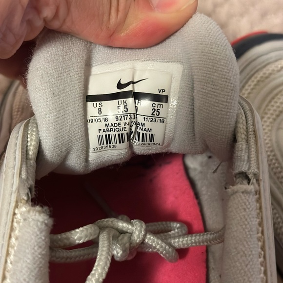 Nike Air Max 97 in midnight navy racer pink laser orange (women’s). Size 8. - Picture 4 of 7